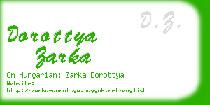 dorottya zarka business card